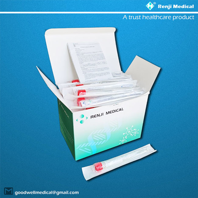 Nasopharyngeal προϊόν μίας χρήσης σωλήνων συλλογής δειγμάτων ιών με την κόκκινη ΚΑΠ